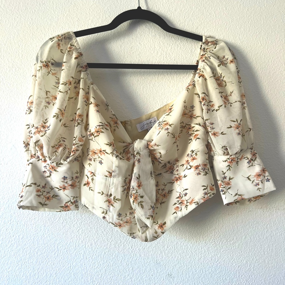 SABO Aria floral puff sleeve top